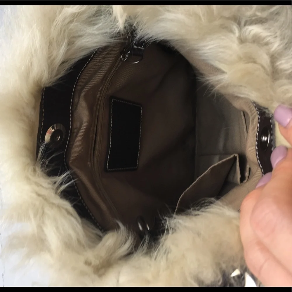 Coach Fur trim Bag